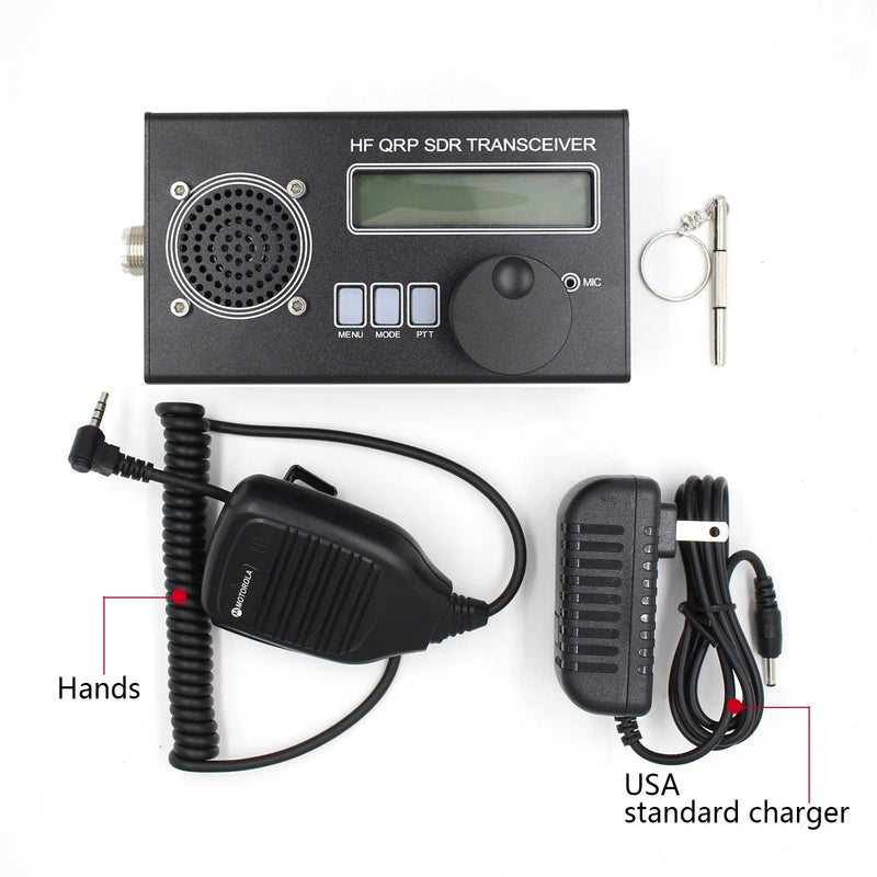 USDX USDR HF QRP SDR Transceiver SSB/CW Transceiver 8-Band DSP SDR + Microphone + Battery + Charger