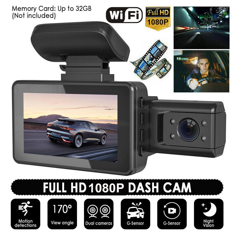 A88 3inch 130W Car Dash Cam 1080P HD Camera Motion Detection Parking Monitoring Car DVR