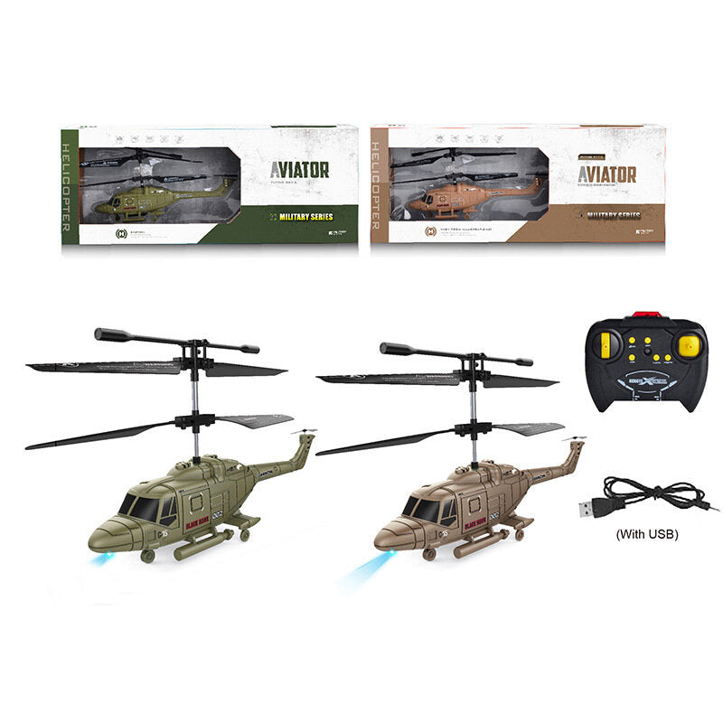 DWI 2.5CH Anti-Jamming System One Key Take Off Fall Resistance Military RC Helicopter RTF