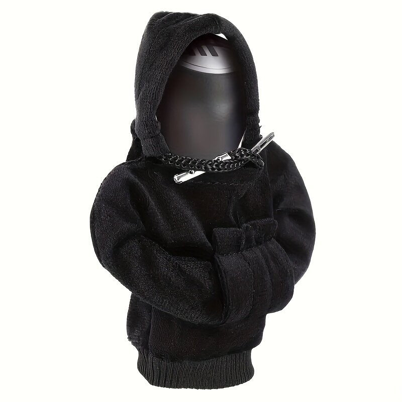 Car Gear Shift Cover Mini Hoodie Shift Knob Cover Fashionable Mini Hooded Sports Shirt Manual Handle Winter Warm Gear Knob Universal Car Decor Accessories