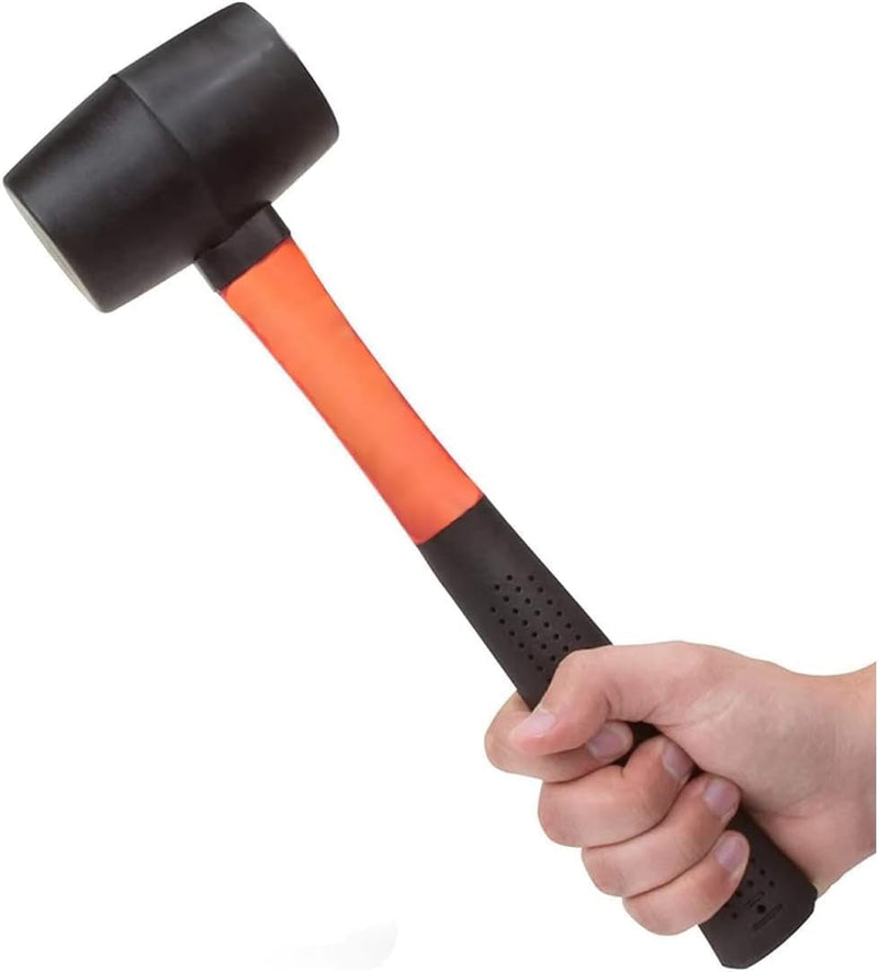 Edward Tools Rubber Mallet Hammer 16 oz - Durable Eco-friendly Rubber Hammer Head for Camping, Flooring, Tent Stakes, Woodworking, Soft Blow Tasks without Damage - Ergonomic Grip Handle (2)