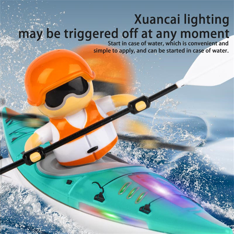 HC 810 RTR 2.4G RC Boat Colorful Paddle Remote Control Rowing LED Lights 360 Driving Dual Modes Waterproof Ship Underwater Balance Vehicles Models Toys