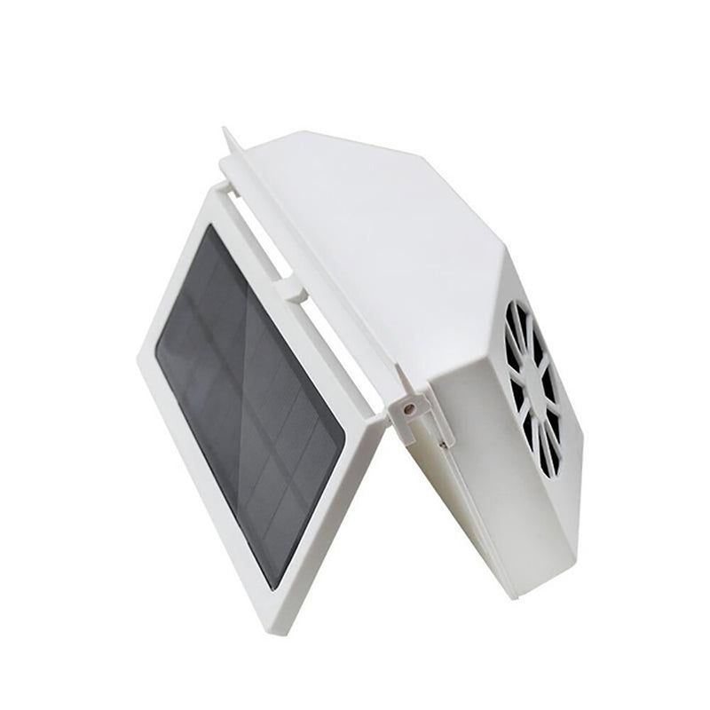 Car Solar Powered Exhaust Fan Car Gills Cooler Auto Ventilation Fan Dual-mode Power Supply