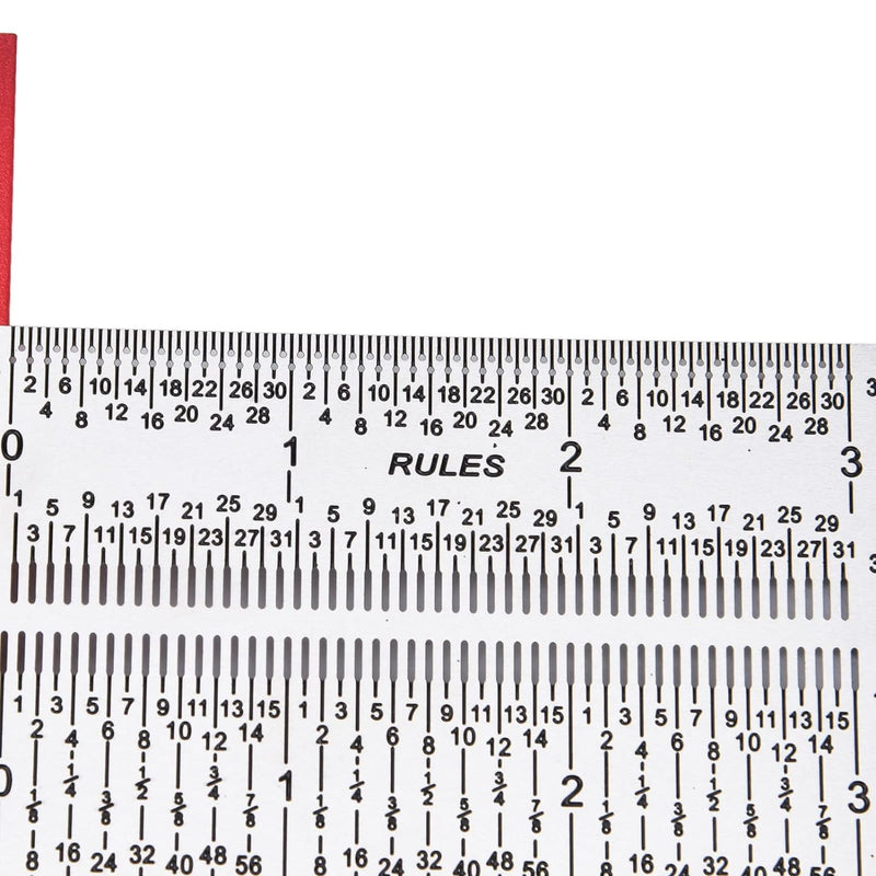 Stainless Steel T Type Ruler, Precision Woodworking Ruler Scribing Gauge Marking Measuring Tool, Carpenter Mark T Rule 3/6/12inch Marking T Square Ruler for Woodworking(3inch)