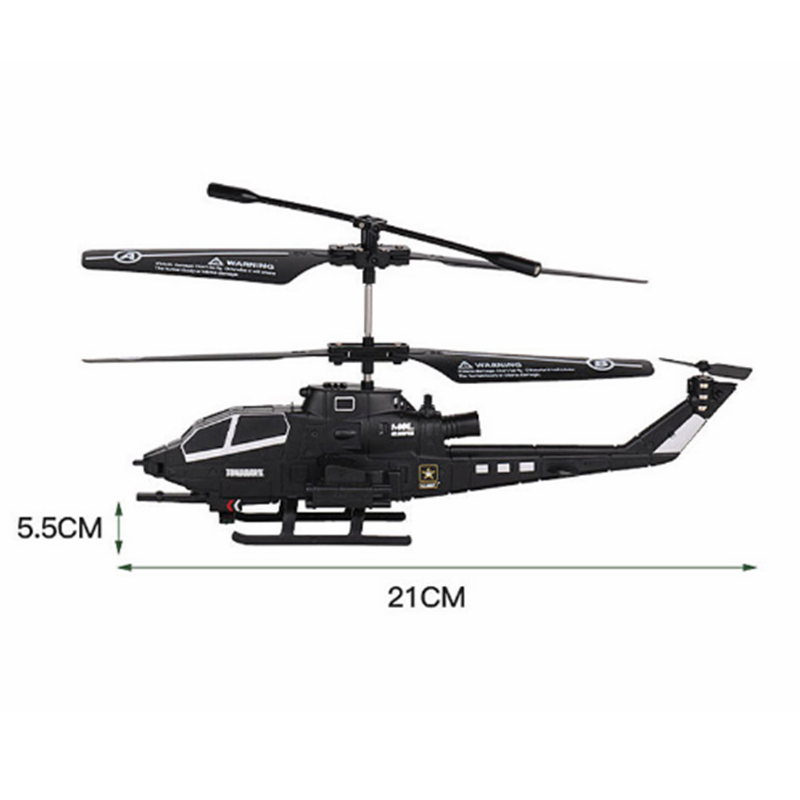 DWI 2.5CH Anti-Jamming System One Key Take Off Fall Resistance Military RC Helicopter RTF