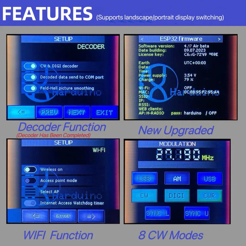 ATS Decoder Pocket 4.17 Version Full Band FM SSB SDR AM LSB USB Handheld Radio Receiver + Code with gift box