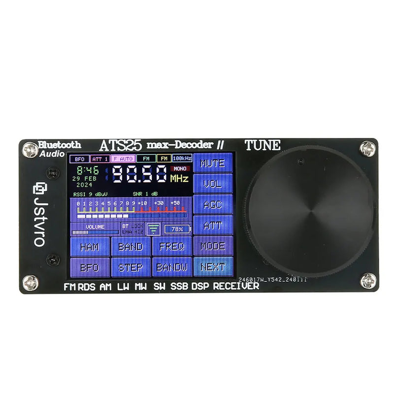 ATS25 Max Decoder II Bluetooth Version Second Generation Full Radio Receiver FM SW SSB MW LW Receiver 2.4-inch Touch Screen