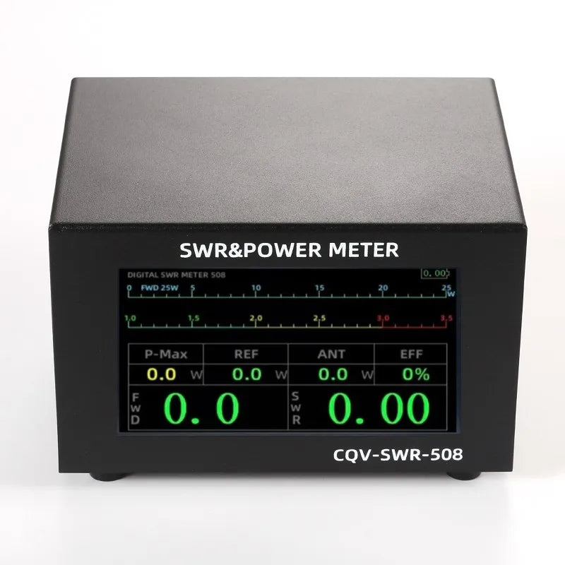 CQV-SWR-508 1.8-54MHz 200W SWR & Power Meter Digital PWR SWR Meter + 4.3" Touch LCD Auto Shut-off and Fine-Tuning Capabilities