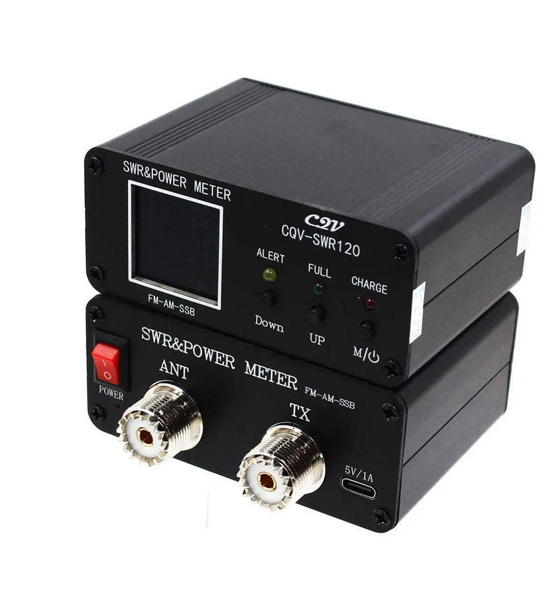 CQV-SWR120 120W SWR & Power Standing Wave Meter High Standing Wave Alarm Function 240 * 240 Full Color HD Display FM-AM-SSB