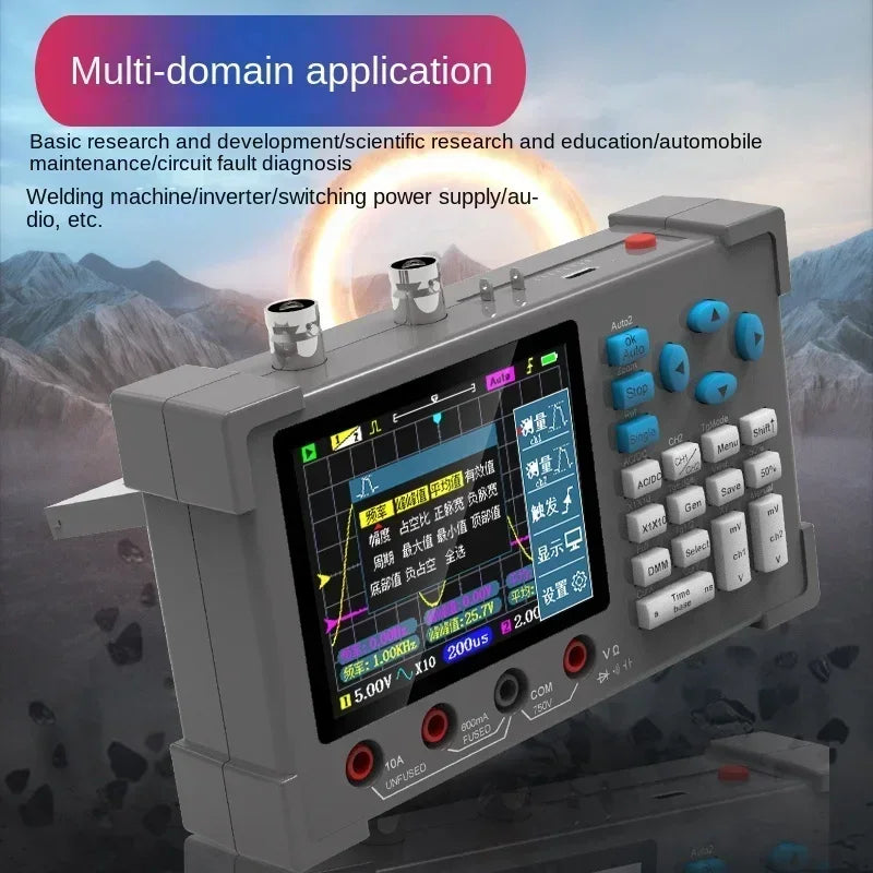 DSO3D12 3 in 1 Digital Oscilloscope Dual Channels 120Mhz Bandwidth Portable Osiclloscopes  +Waveform Generator+ Multimeter