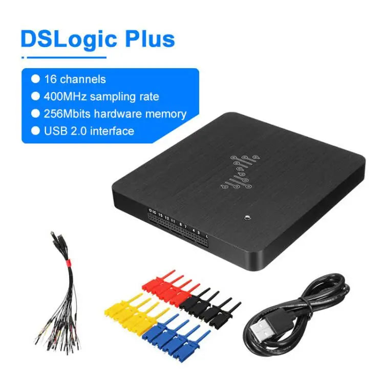 HAMGEEK DSLogic U2Basic/Plus 16CH Logic Analyzer 100MHz/400Mhz Sampling Rate Hardware Memory Debugging For Windows/MacOS/Linux