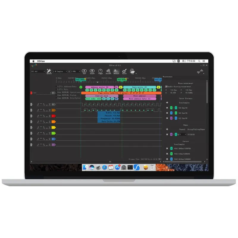 HAMGEEK DSLogic U2Basic/Plus 16CH Logic Analyzer 100MHz/400Mhz Sampling Rate Hardware Memory Debugging For Windows/MacOS/Linux