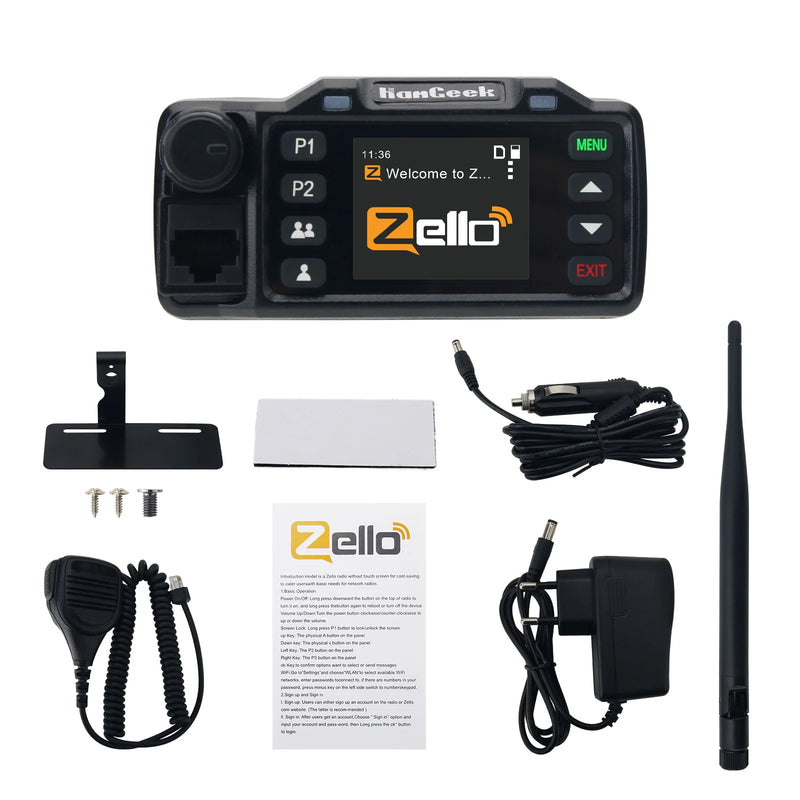 HAMGEEK HG-8900 Zello Mini Mobile Radio 2G 3G 4G 5000KM Transceiver Supports GPS Positioning Vehicular Radio Station