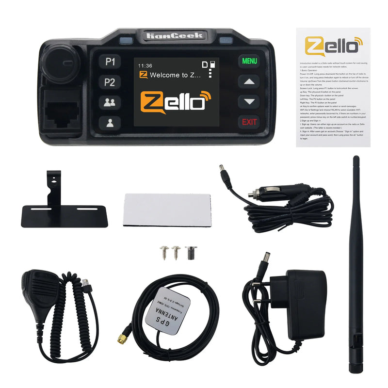 HAMGEEK HG-8900 Zello Mini Mobile Radio 2G 3G 4G 5000KM Transceiver Supports GPS Positioning Vehicular Radio Station