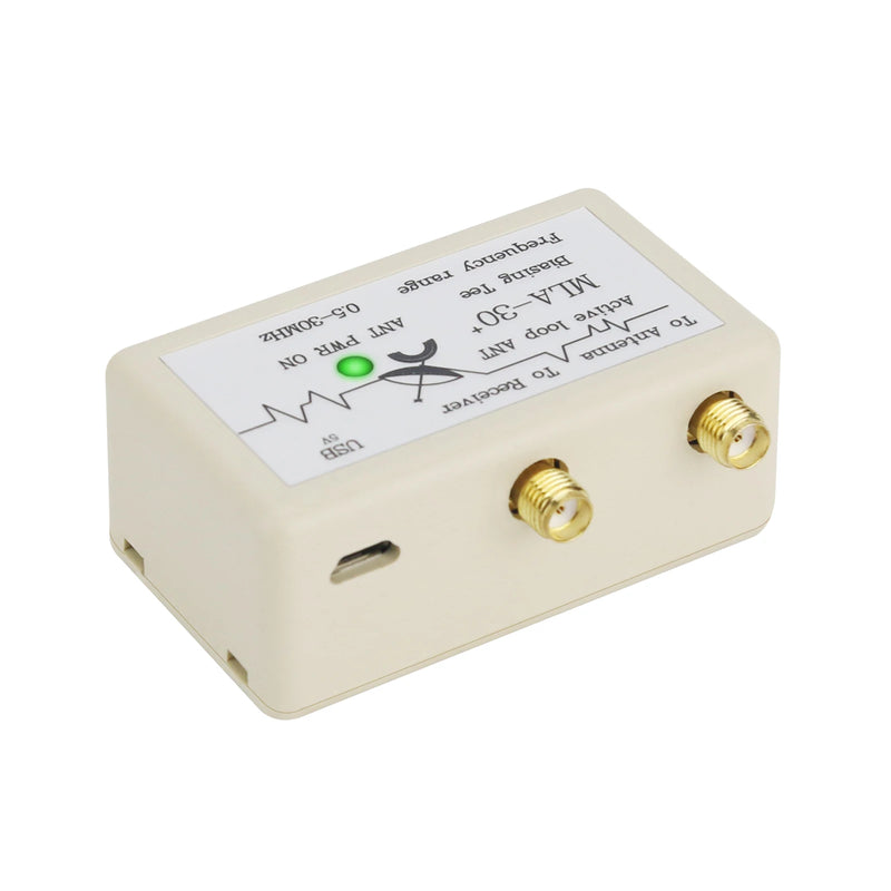 HAMGEEK New MLA-30+ plus 0.5-30MHz Ring Active Receive Antenna SDR Loop Low Noise Medium Short Wave Radio Short MLA30