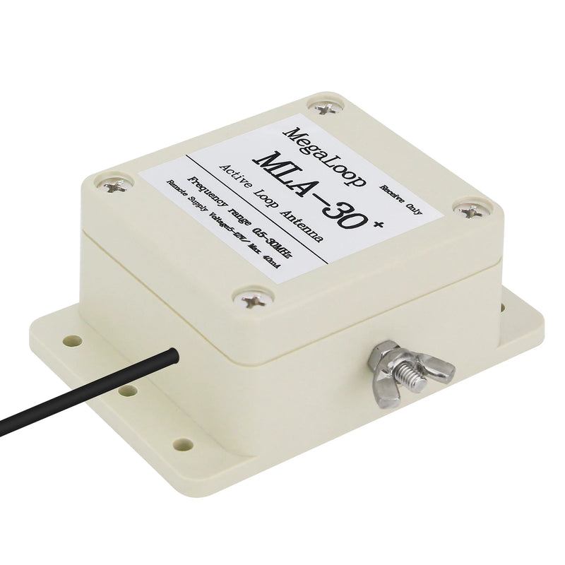 HAMGEEK New MLA-30+ plus 0.5-30MHz Ring Active Receive Antenna SDR Loop Low Noise Medium Short Wave Radio Short MLA30