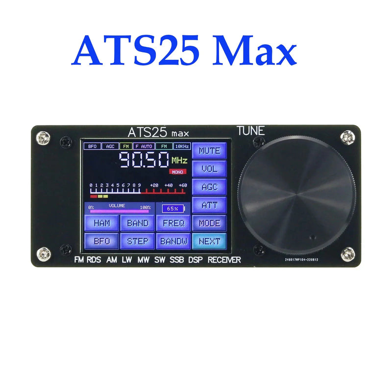 HamGeek ATS25 Max Si4732 All Band Radio Receiver FM RDS AM LW MW SW SSB DSP Receiver w/ 2.4" Touch Screen