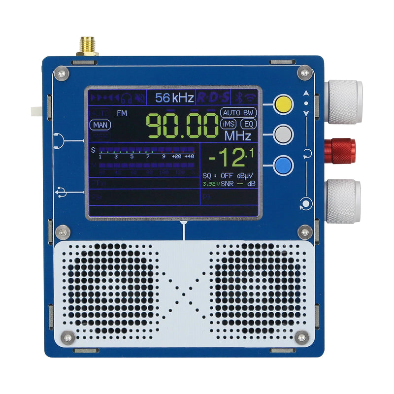 HamGeek Built-in Preamplifier TEF6686-5.0-LNA-D-T 3.2" DSP Radio Full Band Radio Version 5.0 Firmware