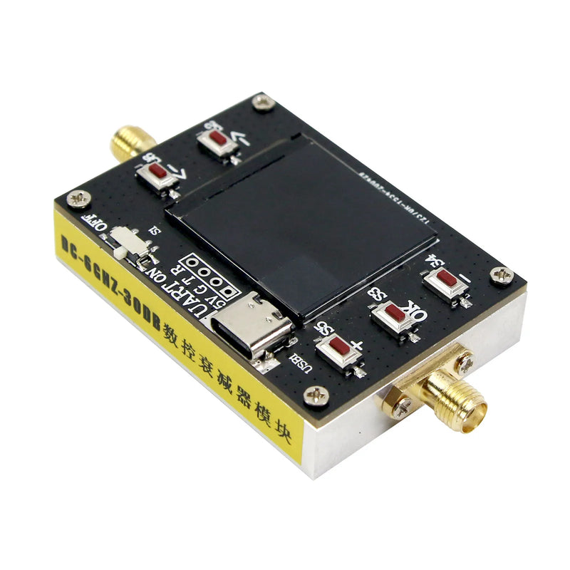 HamGeek DC-6G Digital Program-controlled Attenuator 30DB Step 0.25DB TFT Display with CNC Case