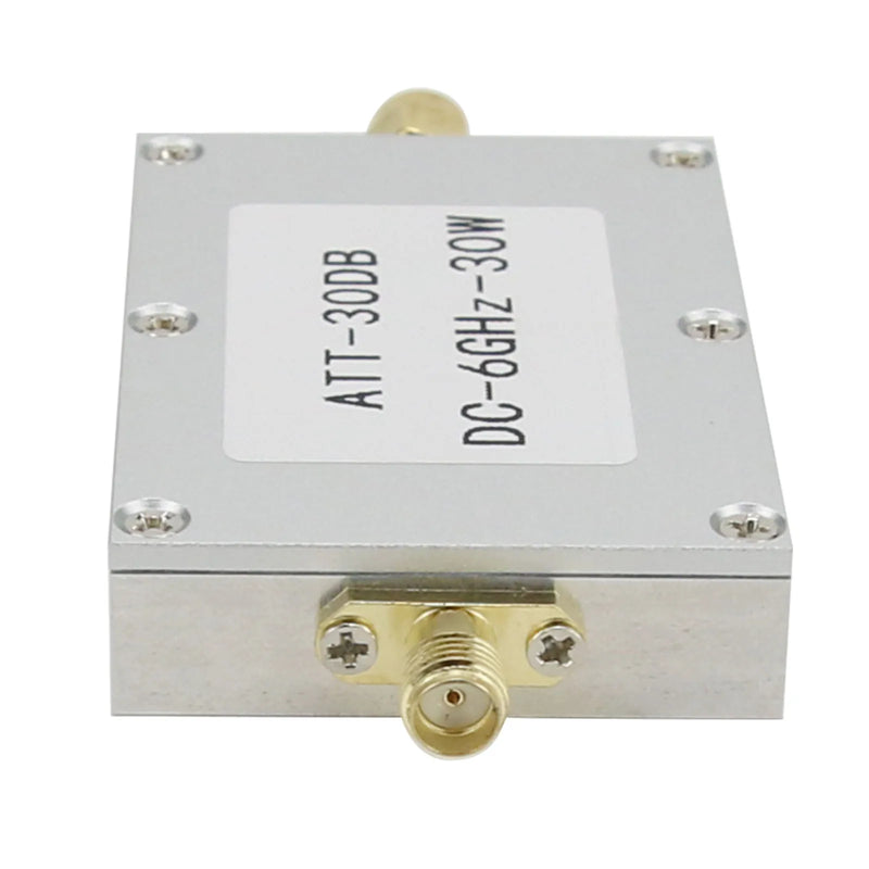 HamGeek DC-6GHz 30W 30DB RF Attenuator fixed Attenuator SMA Female + SMA Male for Power Meter Spectrum Analyzer