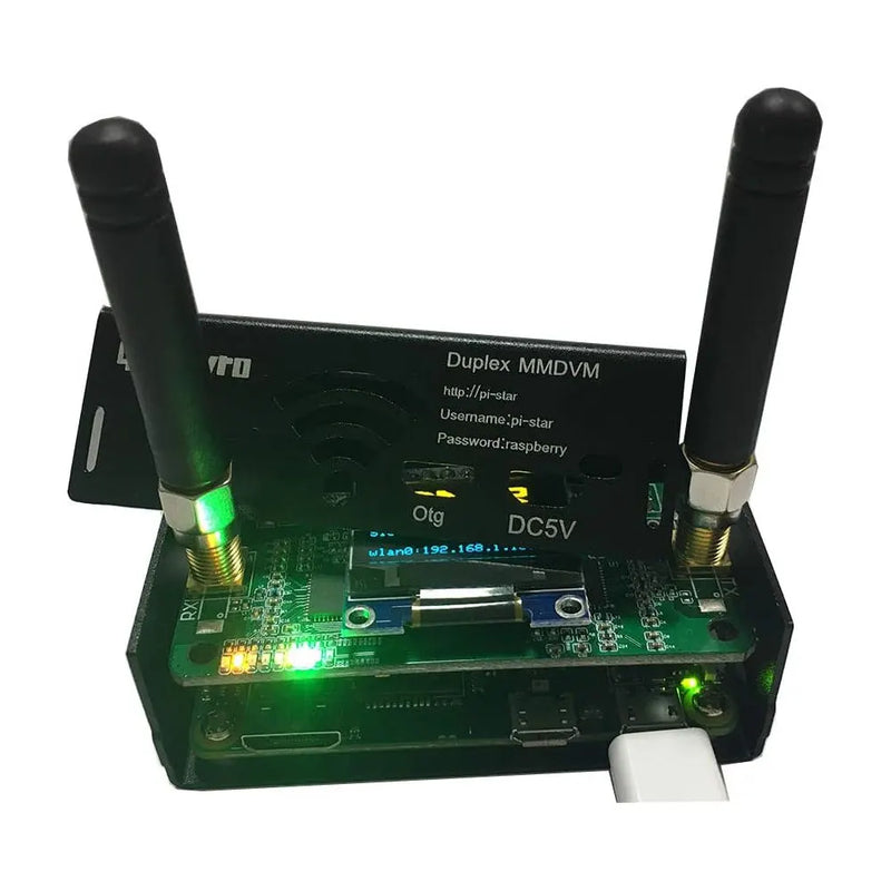 HamGeek Duplex MMDVM Hotspot Station WiFi Digital Voice Modem P25 DMR with OLED Antenna for Raspberry Pi