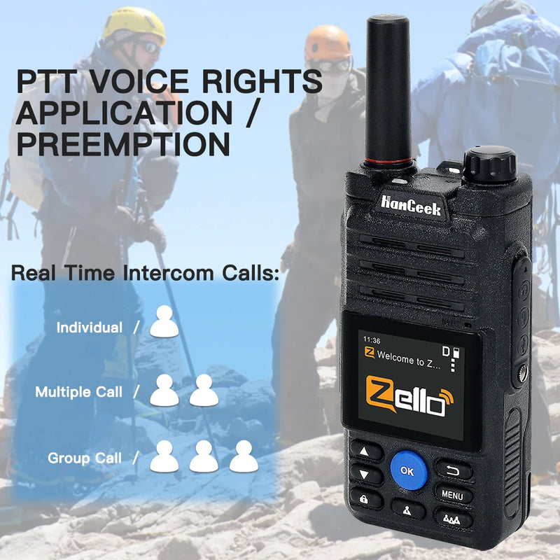 HamGeek HG-369 5000Km POC Radio Walkie Talkie Wifi Bluetooth 2G/3G/4G Network Radio Beidou/GPS Positioning For Zello Real-ptt