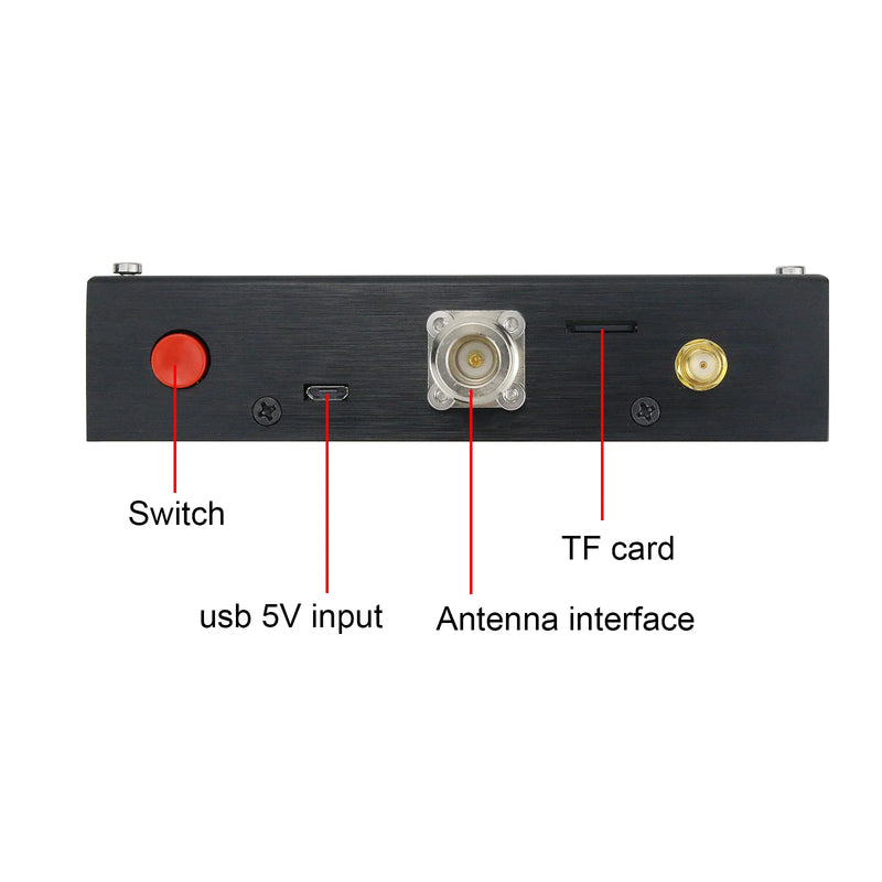 HamGeek Mini1300 0.1-1300MHz HF/VHF/UHF Antenna Analyzer with 4.3" Touch Screen Aluminum Alloy Shell