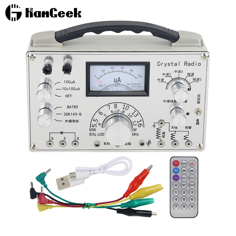 HamGeek Multiple-functional Crystal Radio FM Radio Magnetic Ring Dual Circuit Coil and Direct Coupling Conversion