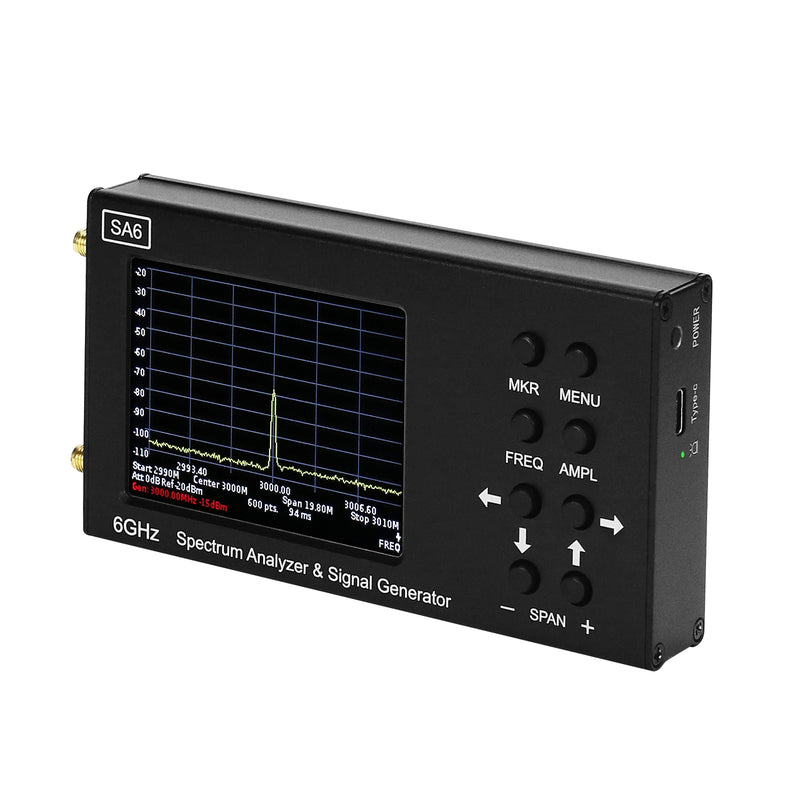 HamGeek Original SA6 35-6200MHz Spectrum Analyzer Signal Generator RF Signal Source Wi-Fi 3G 4G LTE CDMA GSM Beidou GPR GLONASS