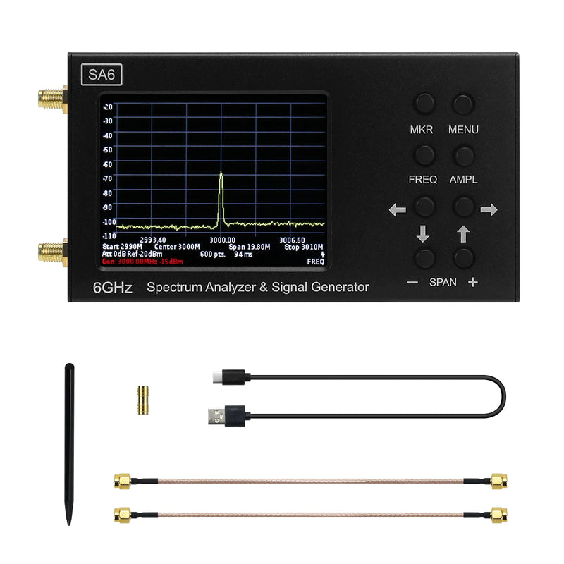 HamGeek Original SA6 35-6200MHz Spectrum Analyzer Signal Generator RF Signal Source Wi-Fi 3G 4G LTE CDMA GSM Beidou GPR GLONASS