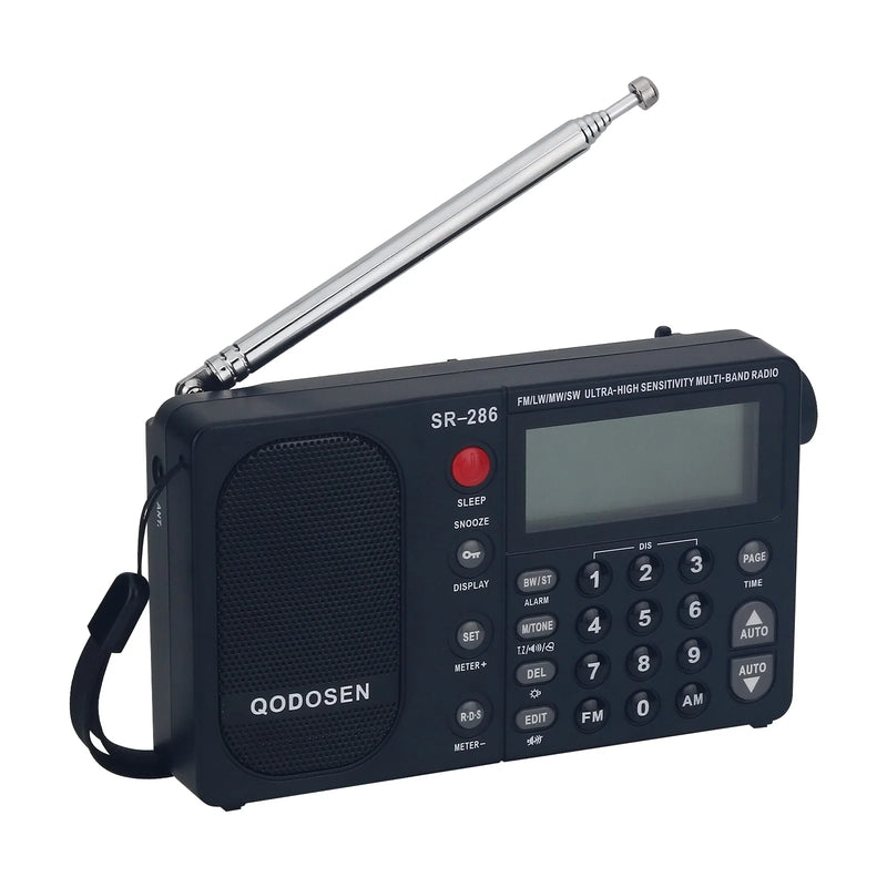 HamGeek QODOSEN SR-286 FM/LW/MW/SW Radio Ultra-High Sensitivity Multi-band Radio Receiver Shortwave Radio