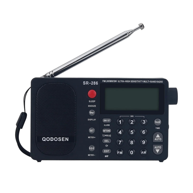 HamGeek QODOSEN SR-286 FM/LW/MW/SW Radio Ultra-High Sensitivity Multi-band Radio Receiver Shortwave Radio