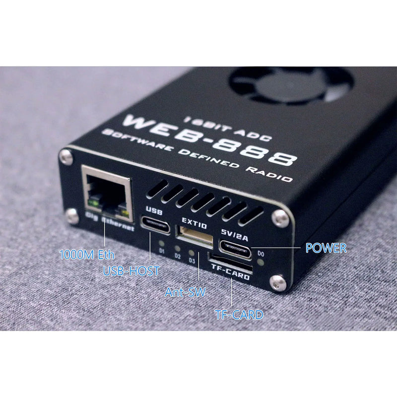 HamGeek WEB-888 SDR Receiver Software Defined Radio with 16bit ADC 62M Bandwidth GPS Module for HF VHF