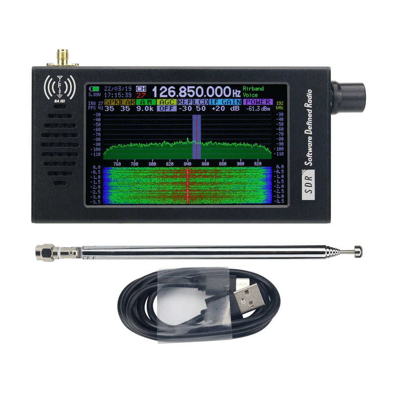 Hamgeek Software Defined Radio SDR Radio Receiver DSP Digital Demodulation CW/AM/SSB/FM/WFM w/ 4.3" IPS LCD