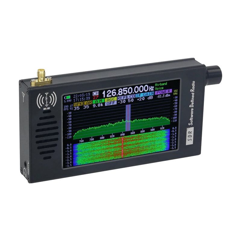 Hamgeek Software Defined Radio SDR Radio Receiver DSP Digital Demodulation CW/AM/SSB/FM/WFM w/ 4.3" IPS LCD