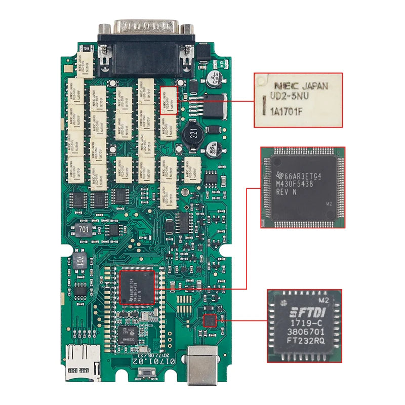 High Quality Single PCB Multidiag Pro V4.3 Bluetooth Car Truck Scanner TCS PRO 9241A FT232RQ Chip OBDII Diagnostic Tool