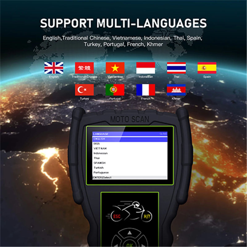 JDiag M100 Pro Motorcycle Scanner D87 D88 Function Professional Diagnostic Tool for Motorcycle Code Reader