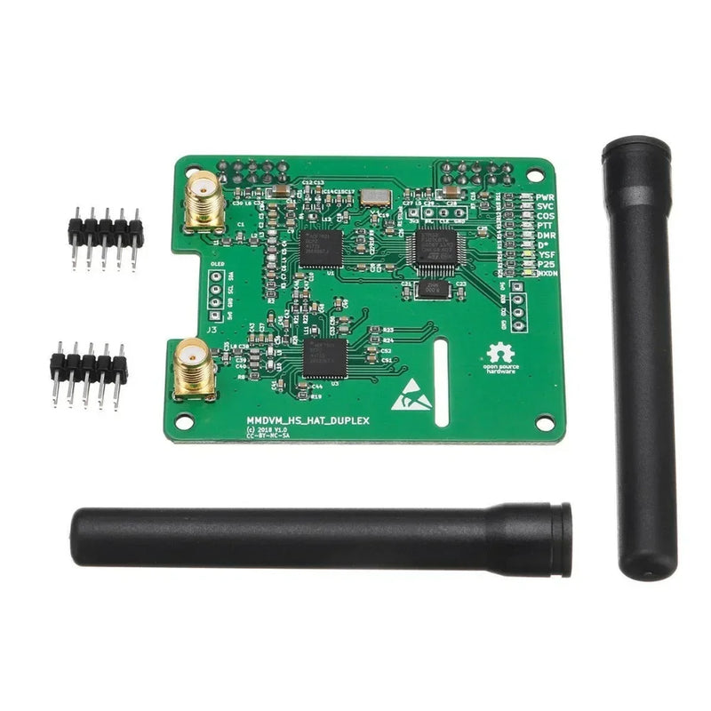 MMDVM DUPLEX Hotspot Module Support P25 DMR YSF NXDN D-STAR SLOT 1+ SLOT 2 for Raspberry pi + 2pcs Antenna