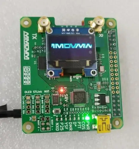 MMDVM_HS_Dual_Hat Duplex MMDVM Hotspot  UHF/VHF P25 DMR YSF NXDN Pi  + OLED solded on board + Antenna