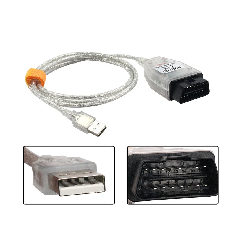 Mini Vci J2534 For Toyota OBD2 Car Diagnostic Cable TIS Tech FTDI FT232 Stream Mini Vci Cable V18.00.008