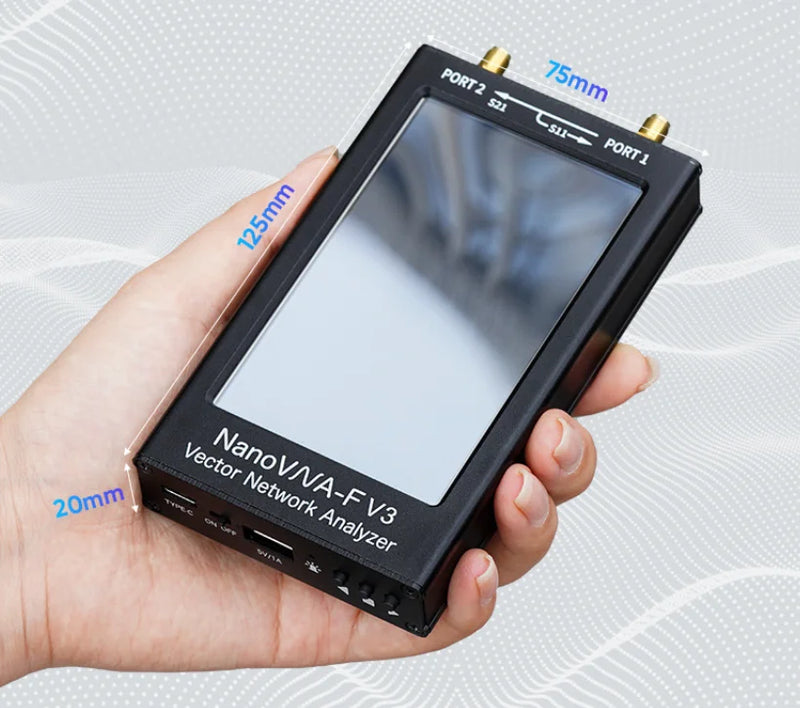 NanoVNA-F V3 Vector Network Analyzer 2023 Upgrated 1MHz-6GHz 4.3 Inch Display HF VHF UHF VNA Antenna Analyzer 801 Scan Points