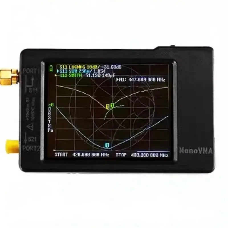 NanoVNA-H Vector Network Antenna Analyzer 10KHz-1.5GHz MF HF VHF UHF W/ Shell SD Card Slot Supprt 32G Digital Nano VNA-H Tester