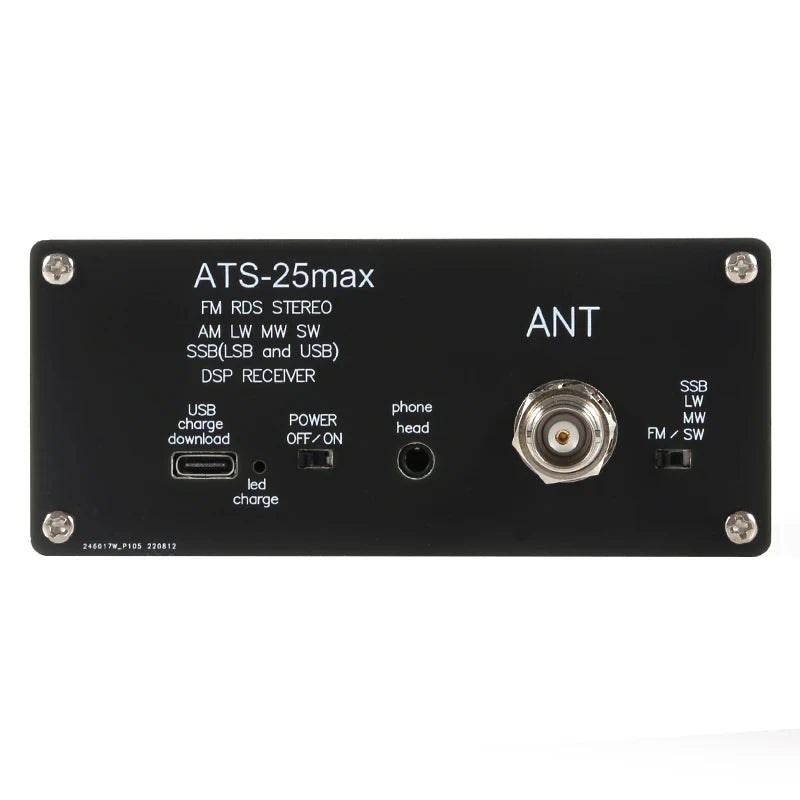 New  ATS25 Max Si4732 All Band Radio Receiver FM RDS AM LW MW SW SSB DSP Receiver + 2.4" Touch Screen