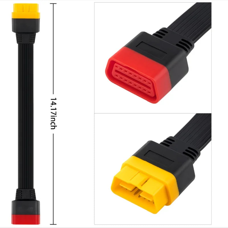 New OBDII ODB 2 Extension Cable OBD2 Connector 16Pin For Thinkcar Thinkdiag /Launch GOLO PRO 4.0 / Launch DBSCAR 5 Scanner