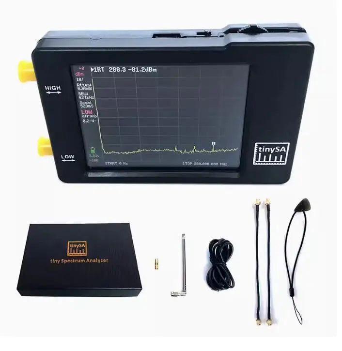 Original Hugen Version TinySA 2.8 inch Display 100kHz to 960MHz Hand held Tiny Spectrum Analyzer with ESD Proteced