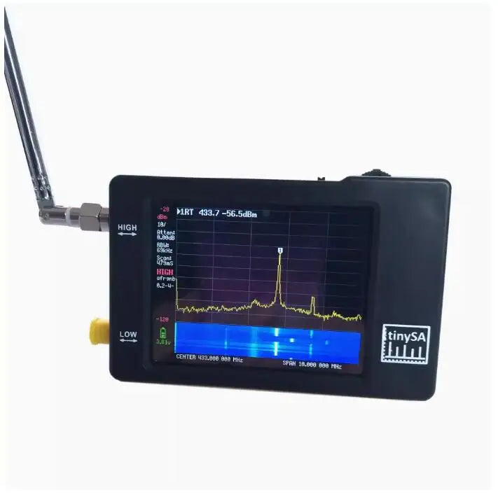 Original Hugen Version TinySA 2.8 inch Display 100kHz to 960MHz Hand held Tiny Spectrum Analyzer with ESD Proteced