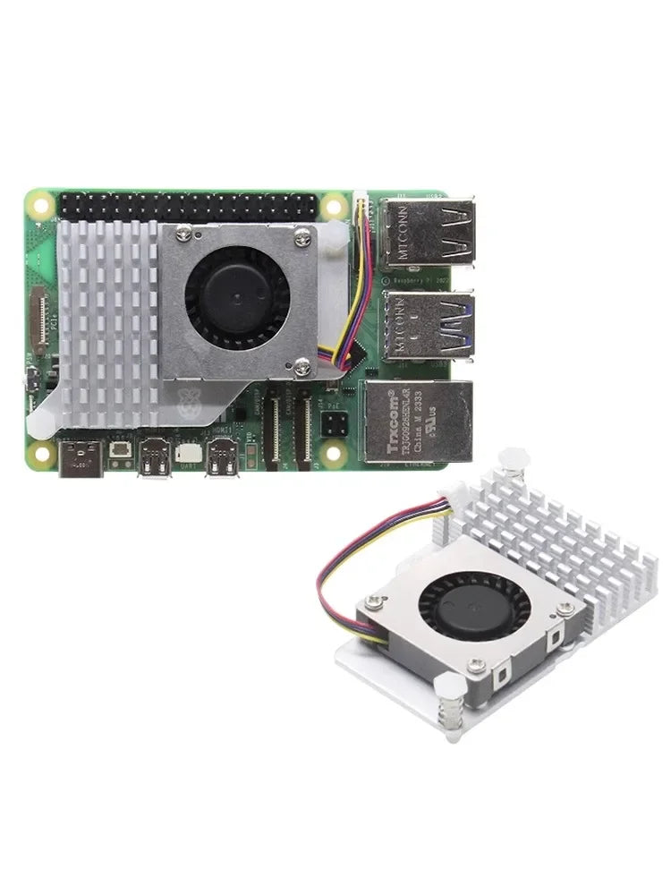 Raspberry Pi Active Cooler with Adjustable Speed Cooling Fan Heatsink Radiator for Raspberry Pi 5