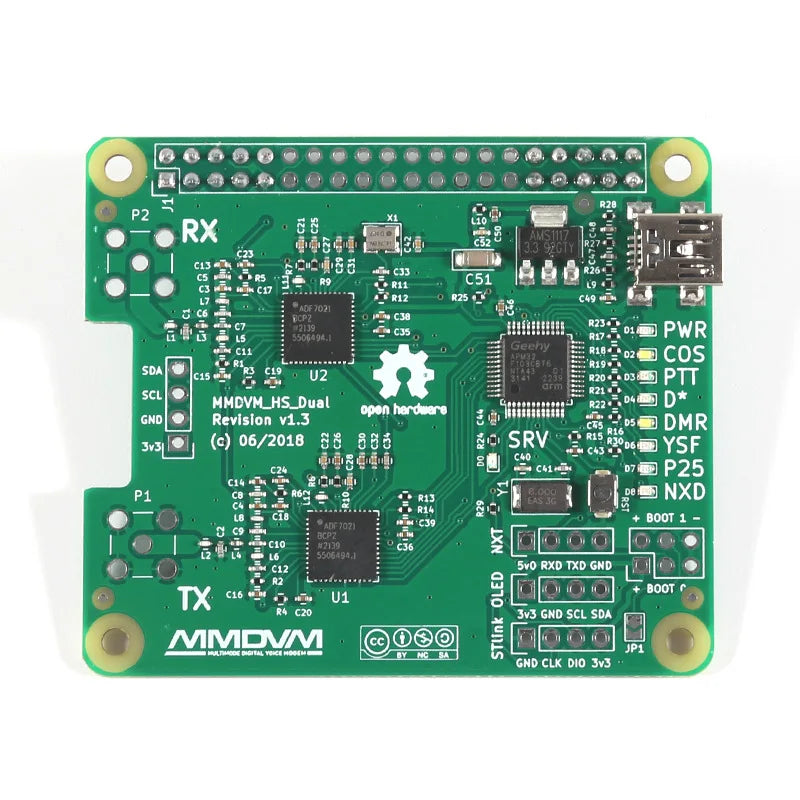 MMDVM Duplex Hotspot Board  Support DMR P25 D Star Mini Relay Module Support UHF VHF for Raspberry Pi