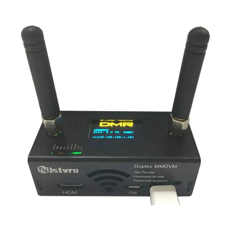 HamGeek Duplex MMDVM Hotspot Station WiFi Digital Voice Modem P25 DMR with OLED Antenna for Raspberry Pi