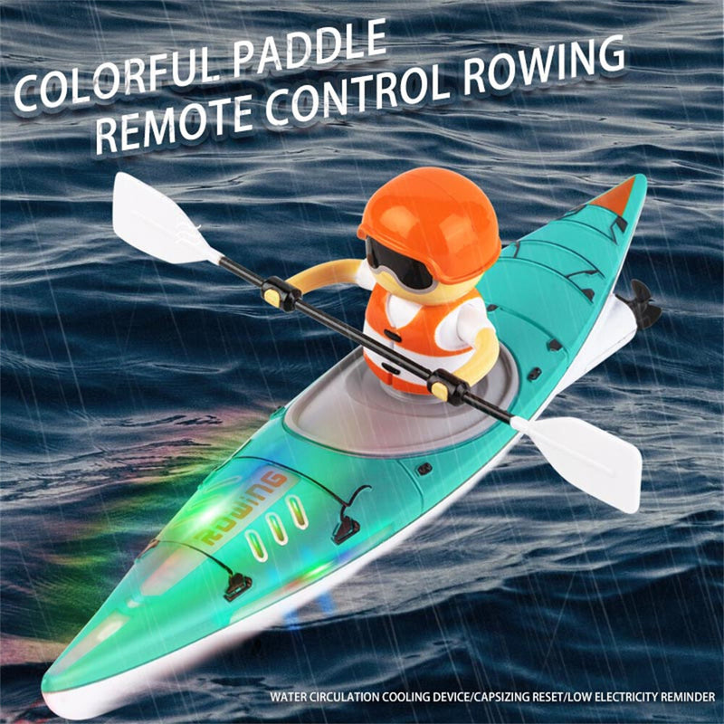 HC 810 RTR 2.4G RC Boat Colorful Paddle Remote Control Rowing LED Lights 360 Driving Dual Modes Waterproof Ship Underwater Balance Vehicles Models Toys